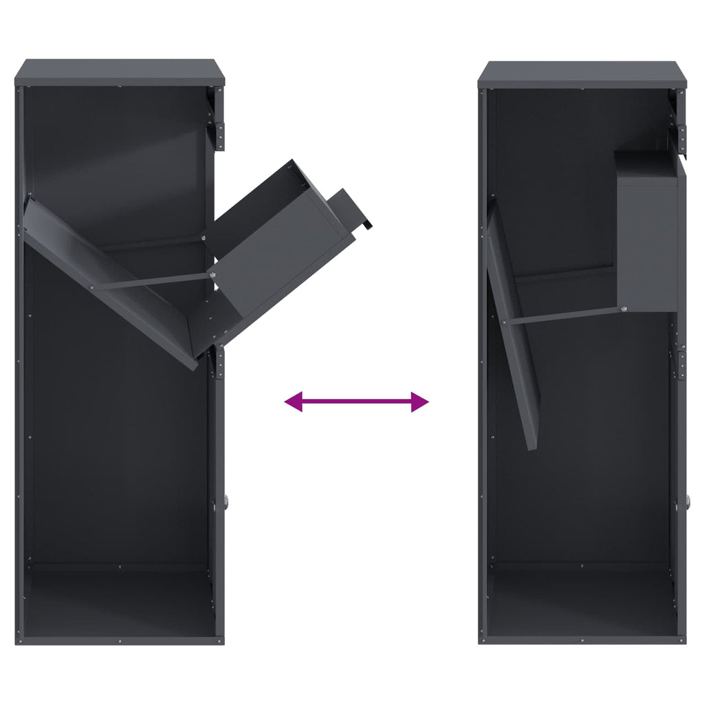 Caixa de entrega de encomendas Antracite 41 x 38 x 103 cm Aço