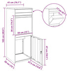 Caixa de entrega de encomendas Antracite 41 x 38 x 103 cm Aço