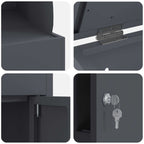 Parcel Delivery Box Anthracite 47.5 x 38 x 59 cm Steel