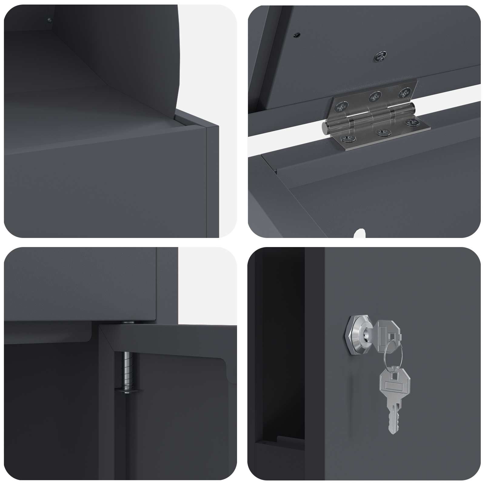 Parcel Delivery Box Anthracite 47.5 x 38 x 59 cm Steel
