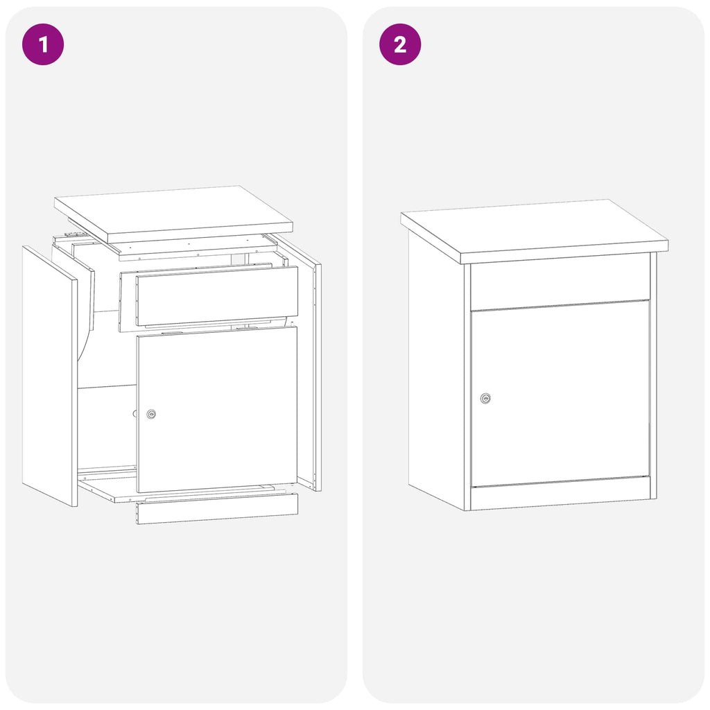 Parcel Delivery Box Anthracite 47.5 x 38 x 59 cm Steel