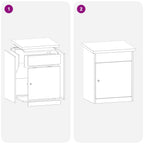 Parcel Delivery Box Anthracite 47.5 x 38 x 59 cm Steel