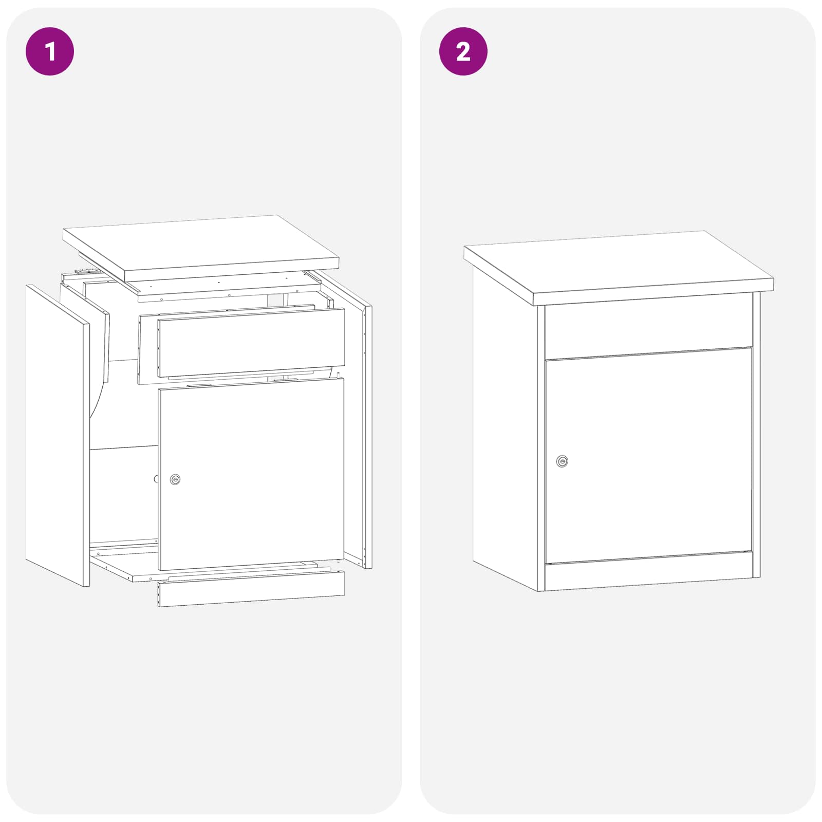 Parcel Delivery Box Anthracite 47.5 x 38 x 59 cm Steel