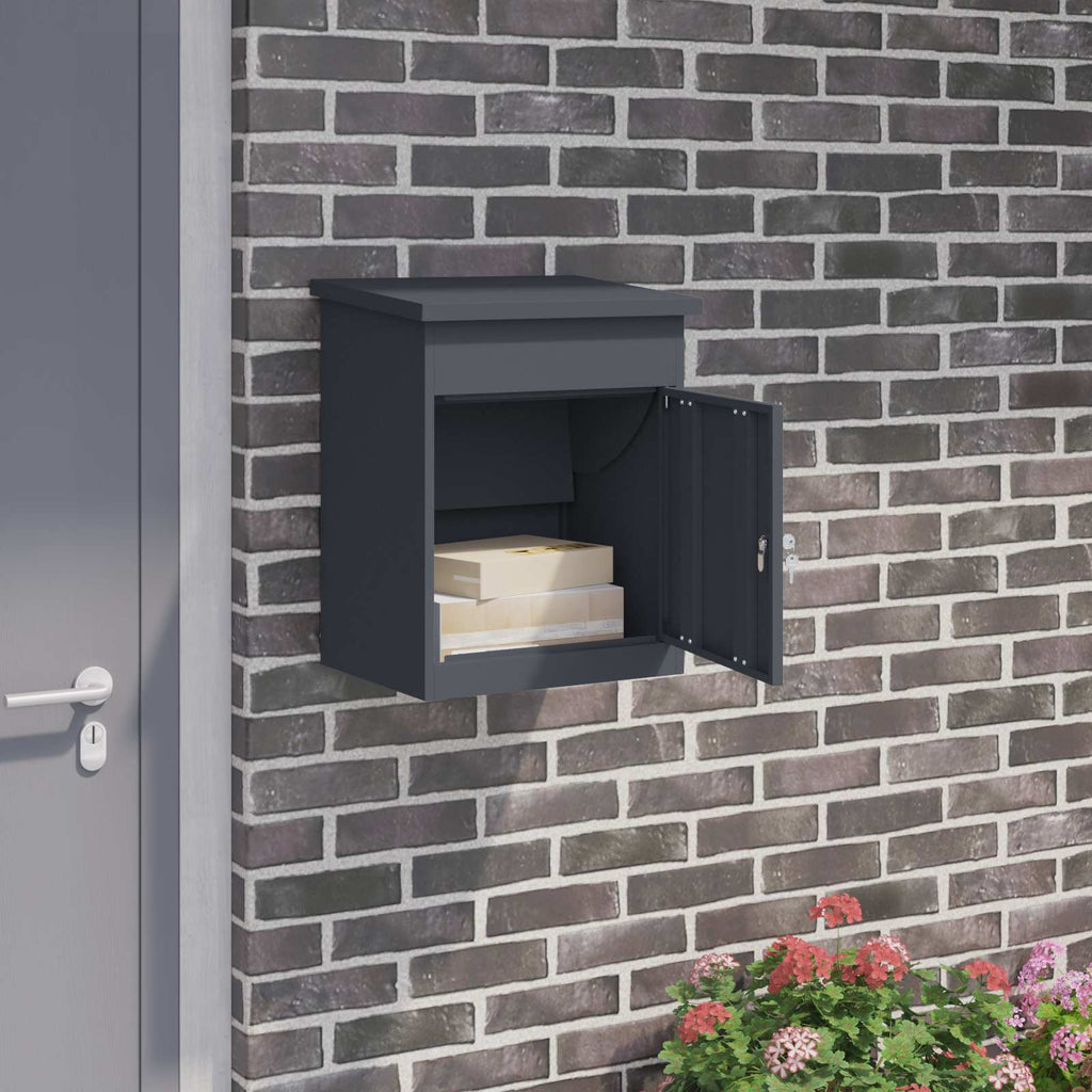 Parcel Delivery Box Anthracite 47.5 x 38 x 59 cm Steel