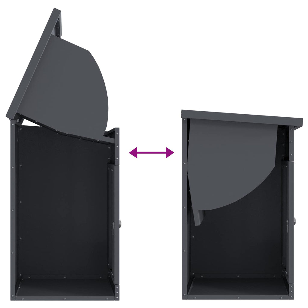 Parcel Delivery Box Anthracite 47.5 x 38 x 59 cm Steel