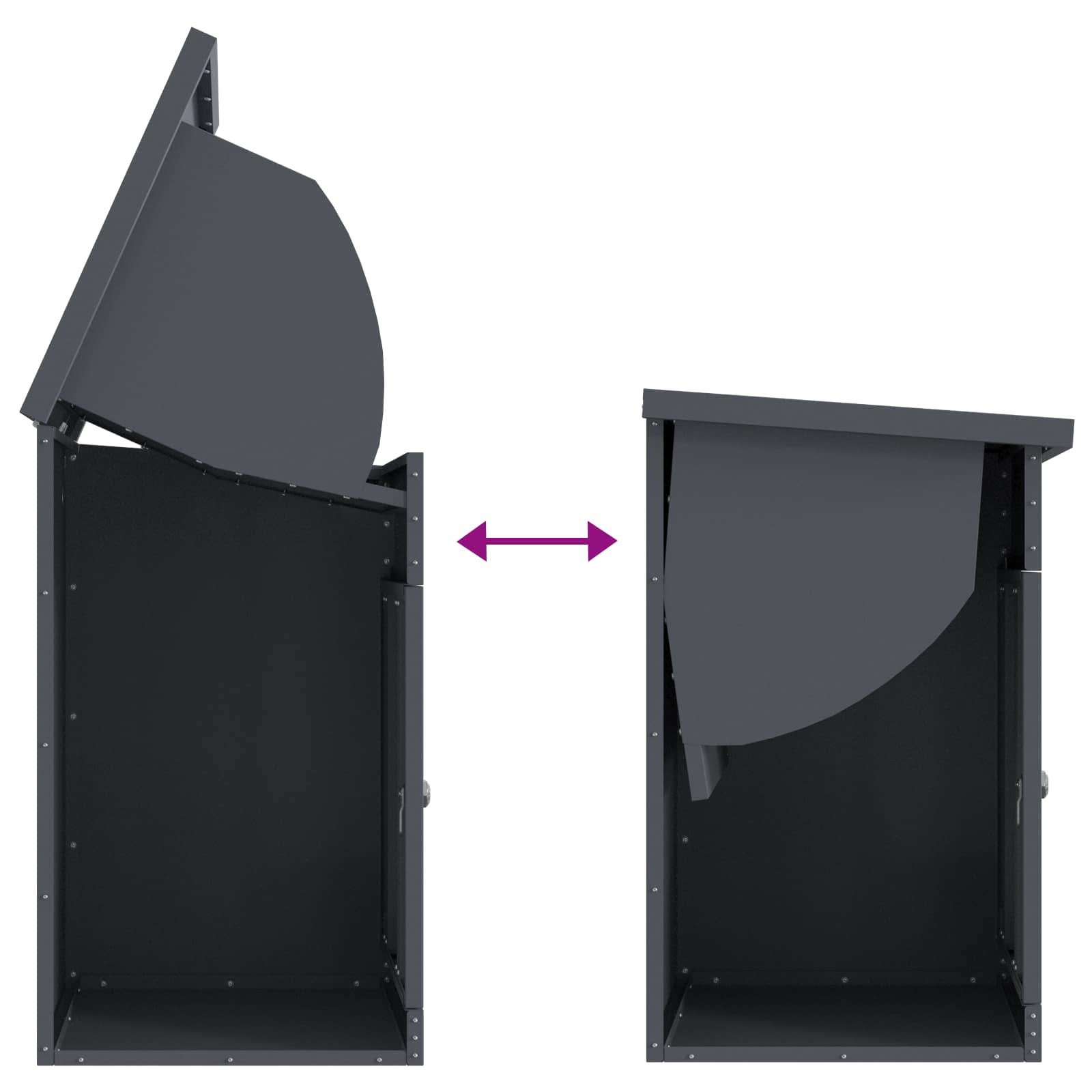 Parcel Delivery Box Anthracite 47.5 x 38 x 59 cm Steel