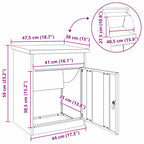 Parcel Delivery Box Anthracite 47.5 x 38 x 59 cm Steel