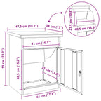 Parcel Delivery Box Anthracite 47.5 x 38 x 59 cm Steel