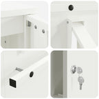 Buzón con almacenamiento con puerta 30 x 20 x 55 cm Acero