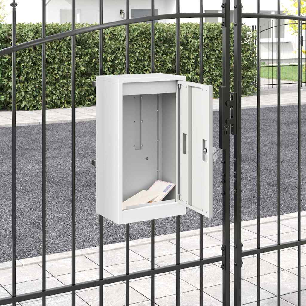 Buzón con almacenamiento con puerta 30 x 20 x 55 cm Acero