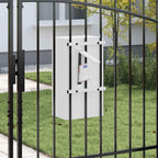 Buzón con almacenamiento con puerta 30 x 20 x 55 cm Acero