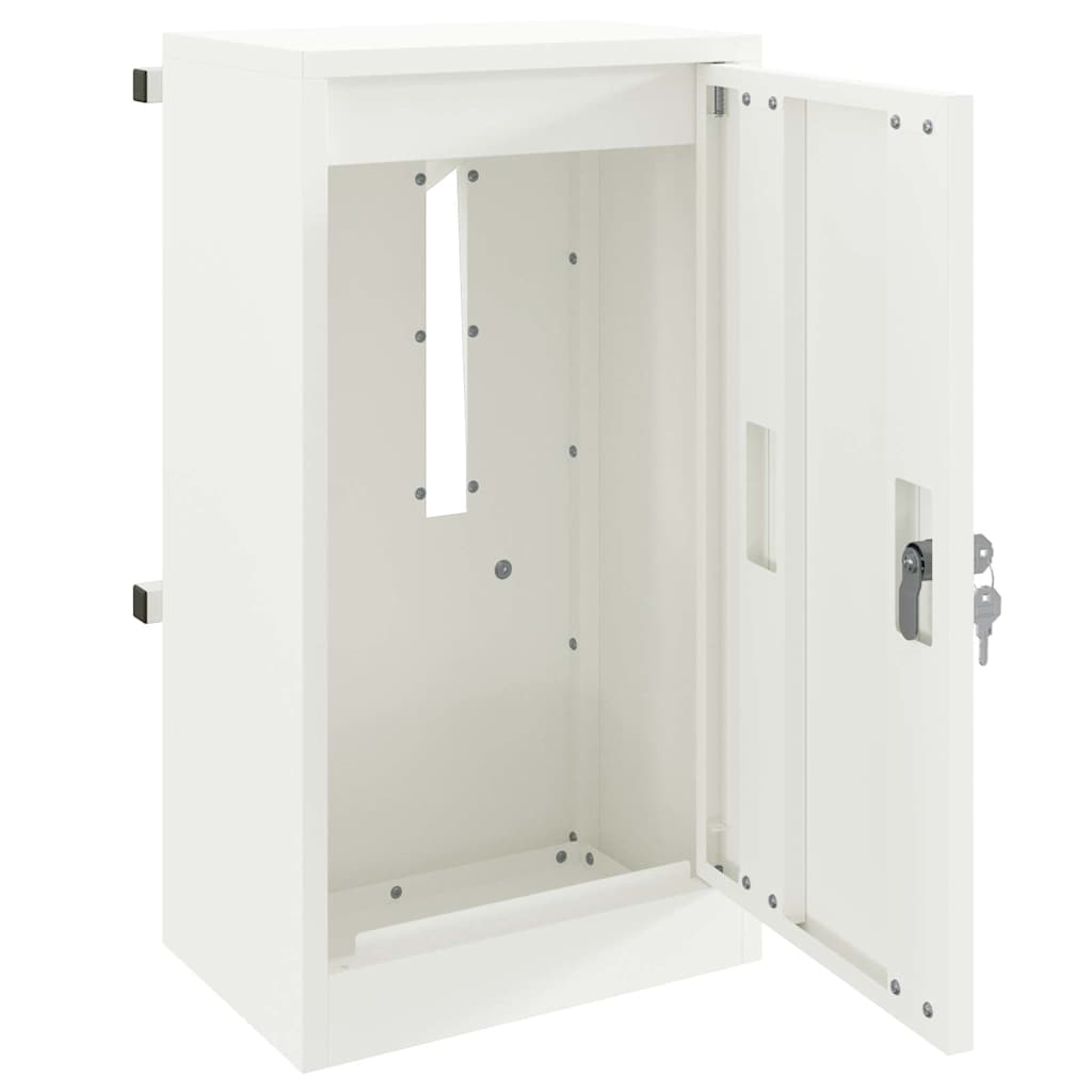Buzón con almacenamiento con puerta 30 x 20 x 55 cm Acero