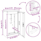 Buzón con almacenamiento con puerta 30 x 20 x 55 cm Acero
