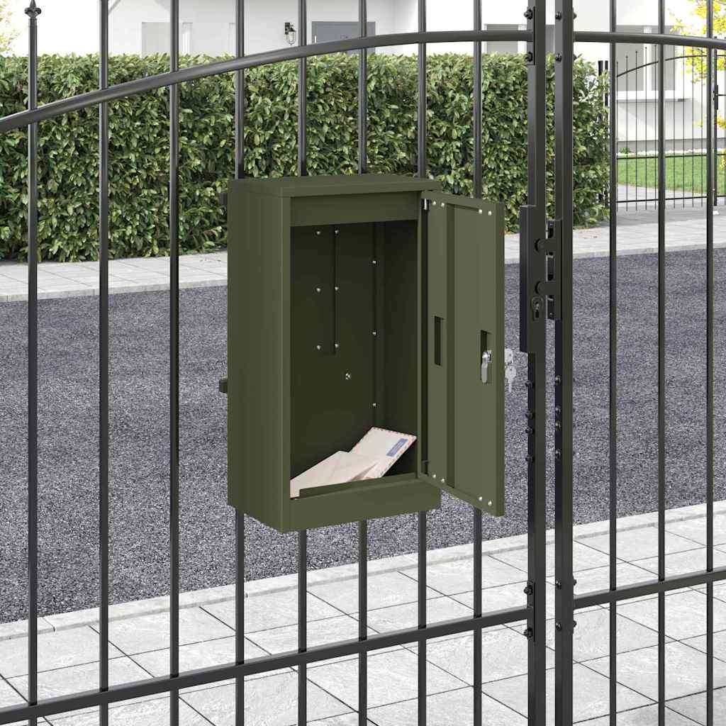 Buzón con almacenamiento con puerta 30 x 20 x 55 cm Acero