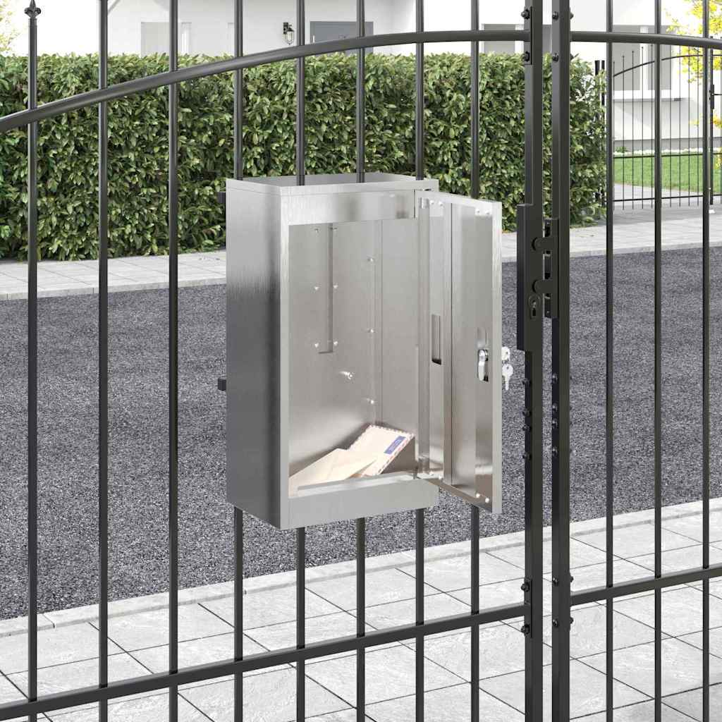 Buzón con almacenamiento con puerta 30 x 20 x 55 cm Acero