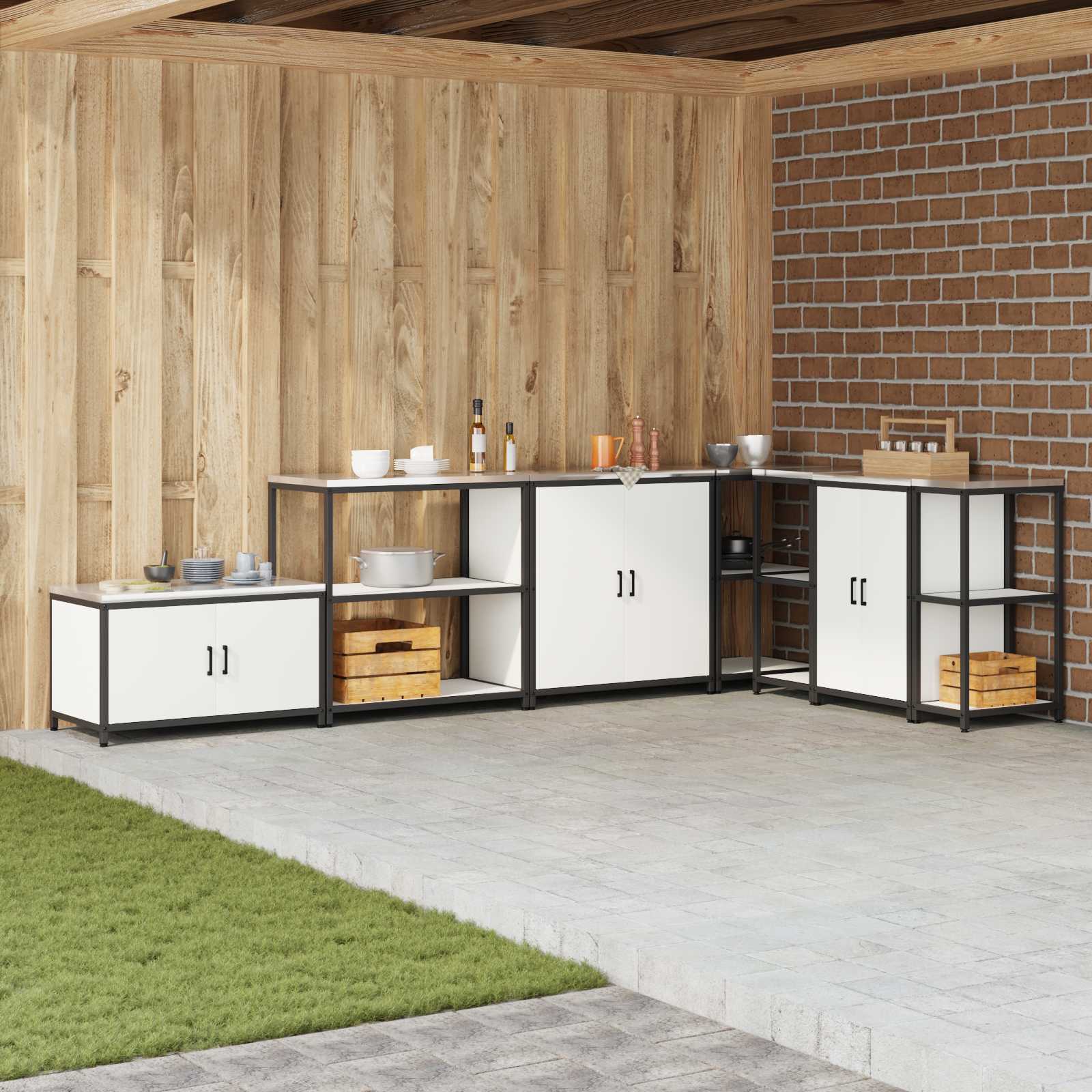 Almacenamiento de cocina HATTEM 30 x 50 x 92 cm Acero