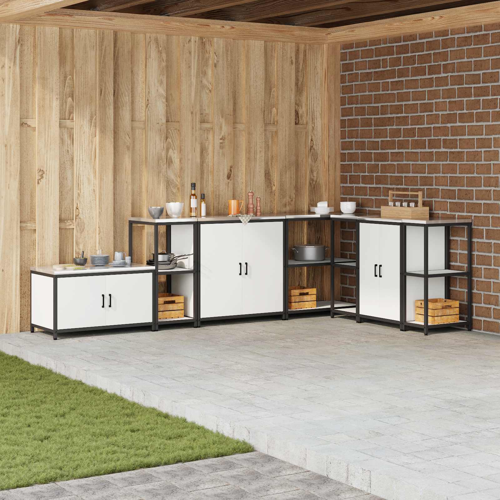 Almacenamiento de cocina HATTEM 30 x 50 x 92 cm Acero