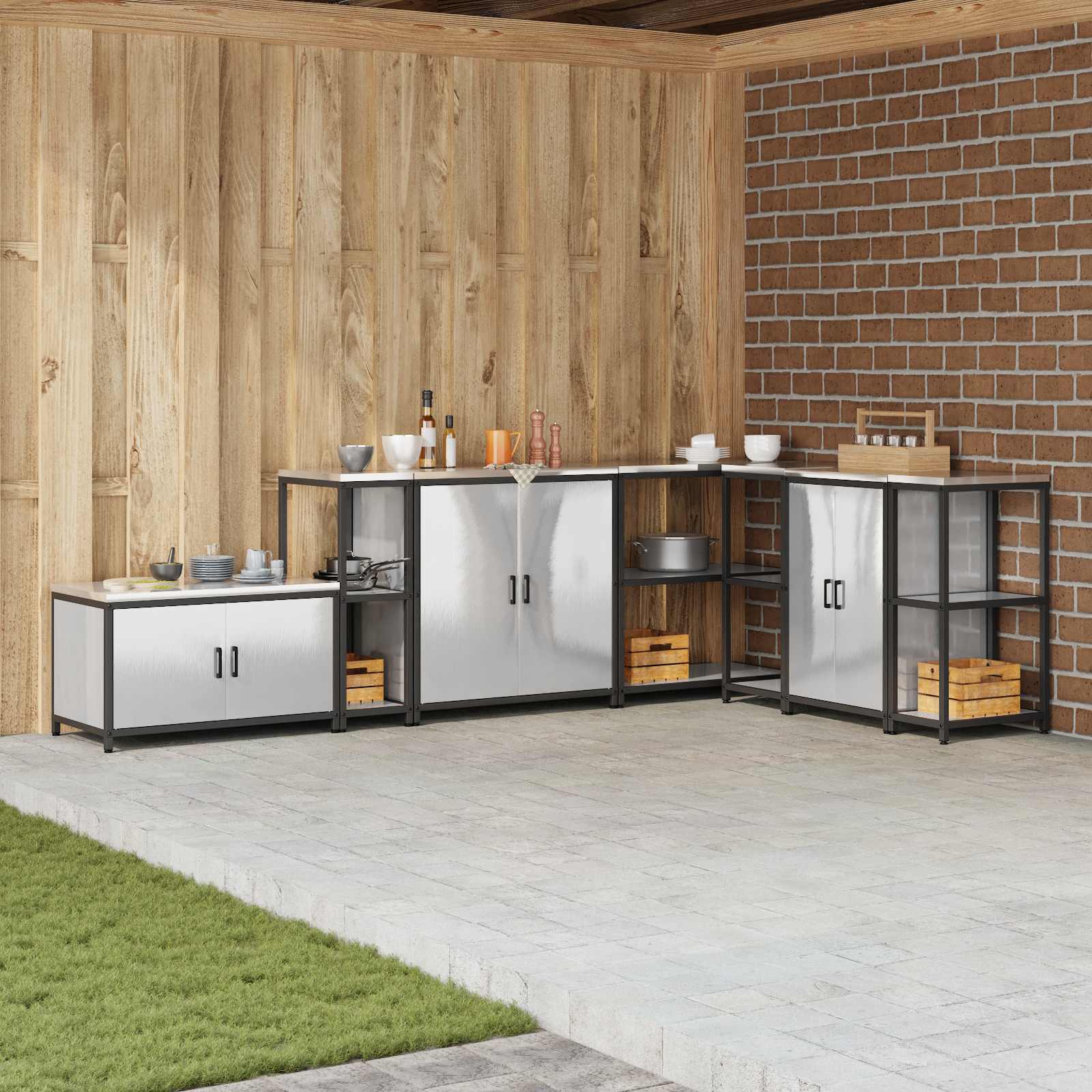 Almacenamiento de cocina HATTEM 30 x 50 x 92 cm Acero