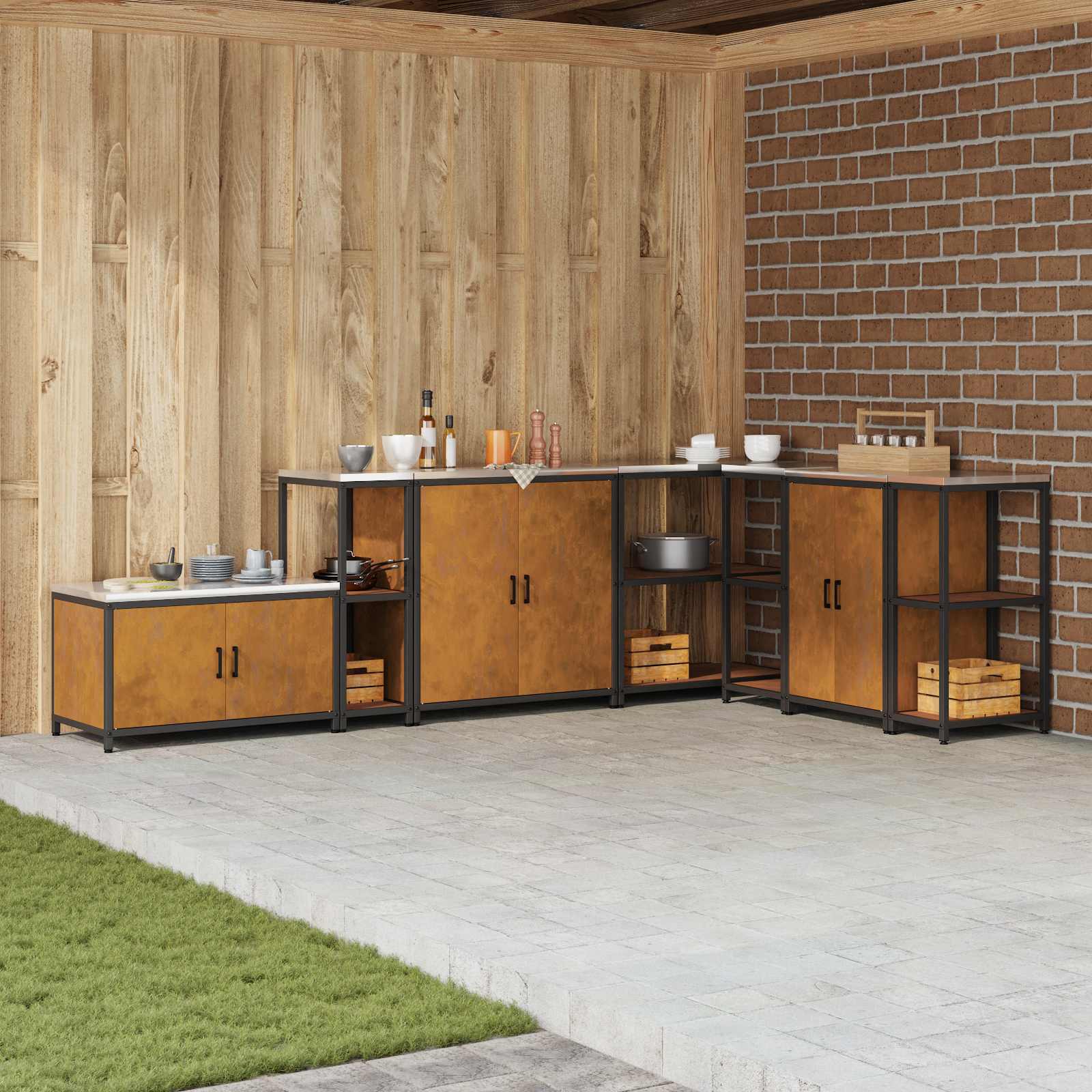 Almacenamiento de cocina HATTEM 30 x 50 x 92 cm Acero