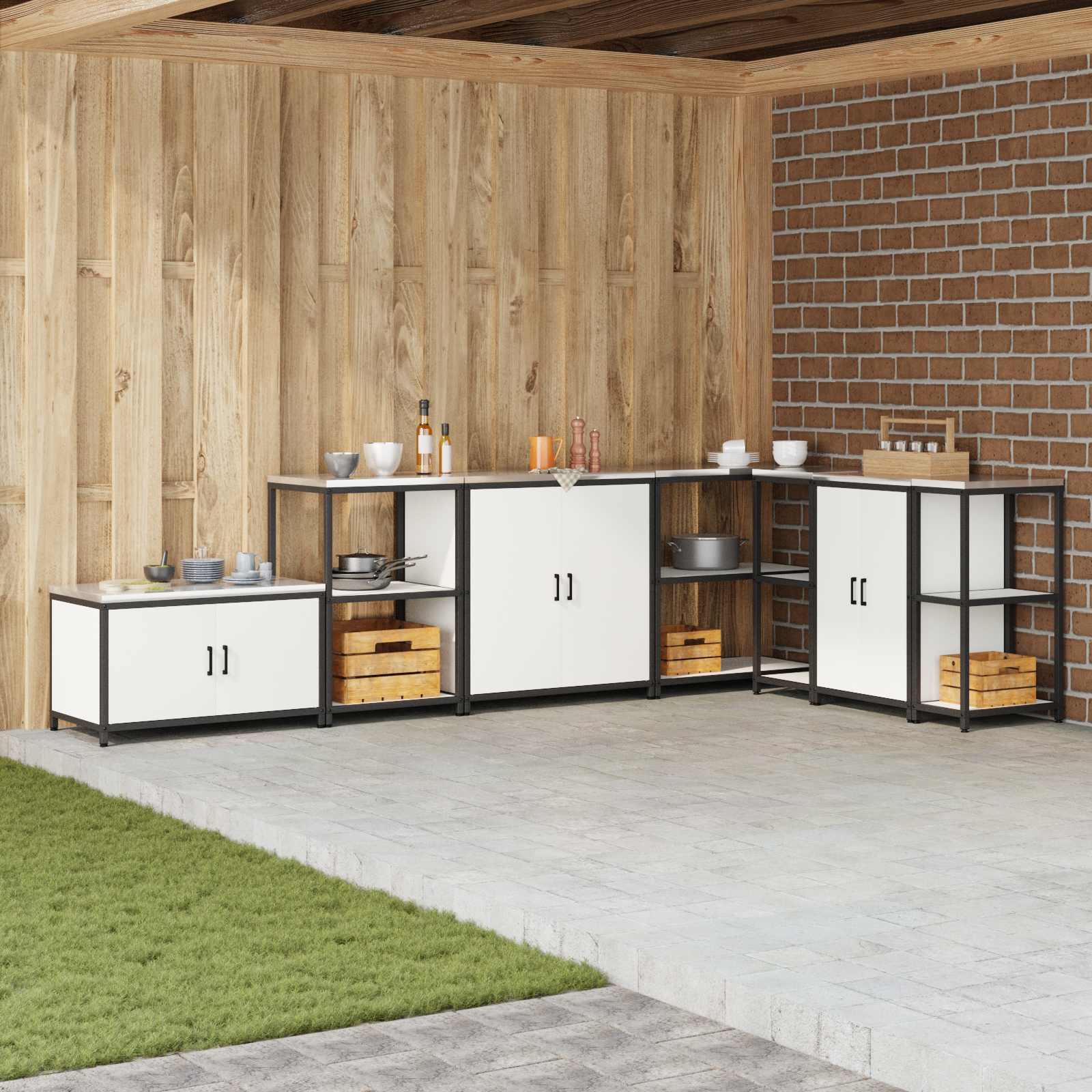 Almacenamiento de cocina HATTEM 30 x 50 x 92 cm Acero