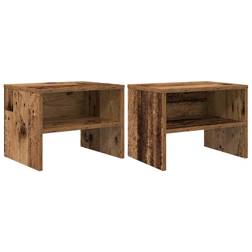 Bedside Cabinet 2 pcs Old wood 40 x 40 x 30 cm