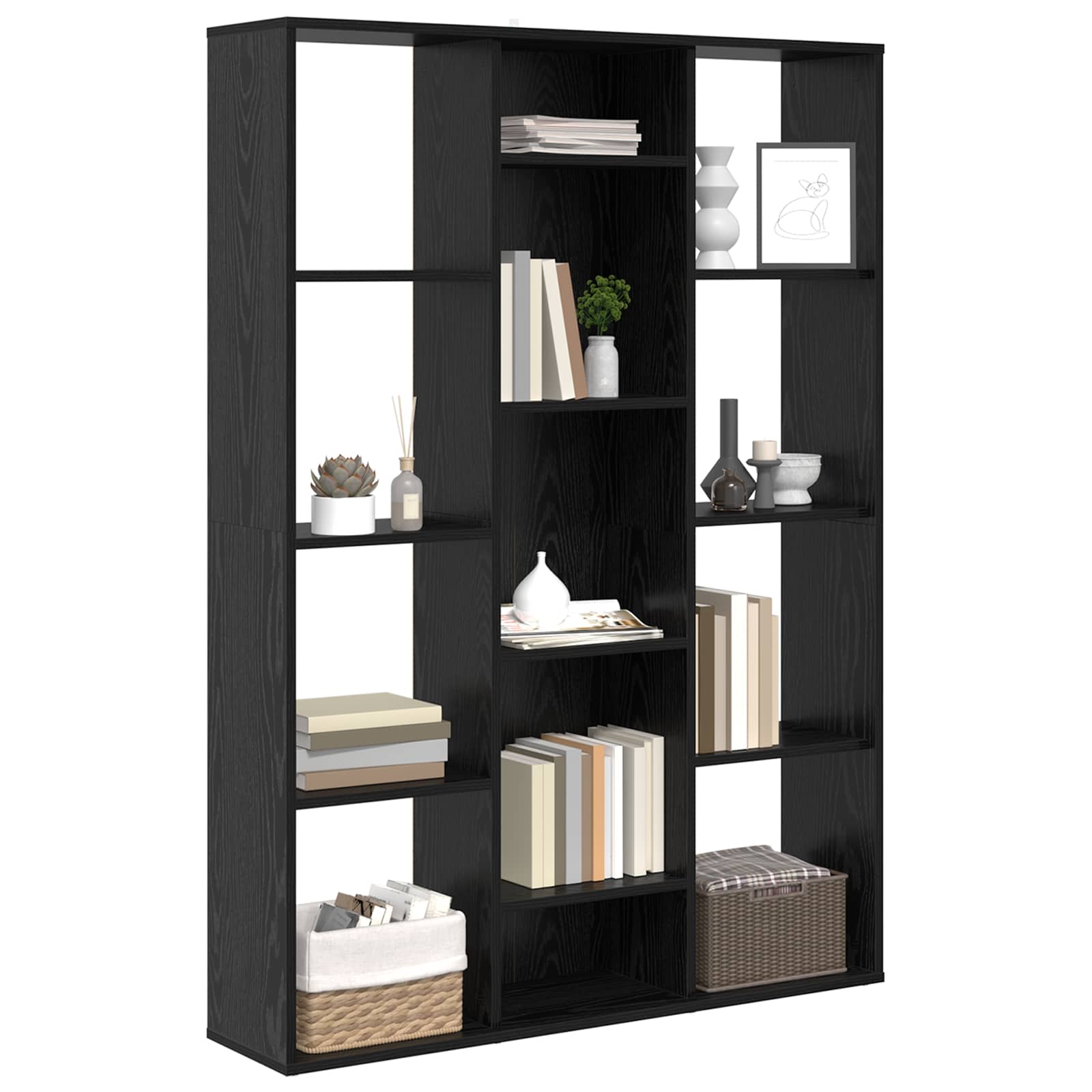 Separador de habitaciones Roble Negro 100 x 24 x 140 cm