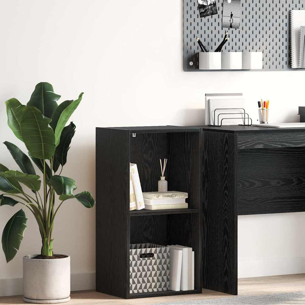 Estante de libros Roble Negro 40 x 30 x 114 cm