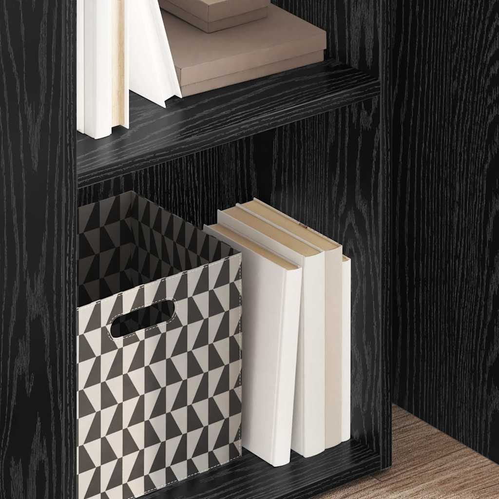 Estante de libros Roble Negro 40 x 30 x 114 cm