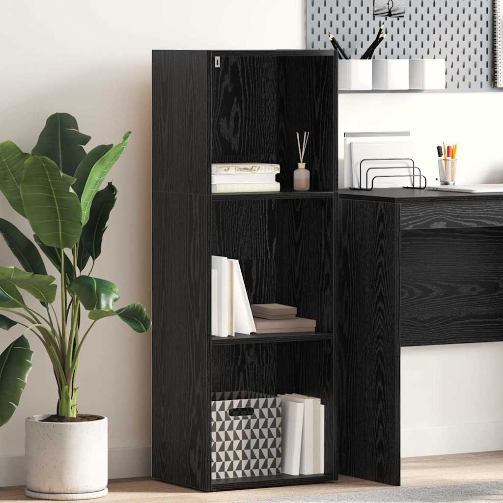 Estante de libros Roble Negro 40 x 30 x 114 cm