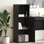Estante de libros Roble Negro 40 x 30 x 114 cm