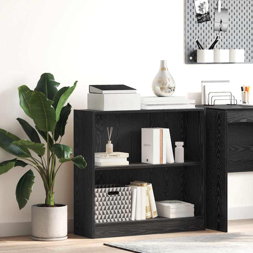Estante de libros Roble Negro 60 x 24 x 143 cm
