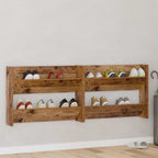 Armario Zapatero 2 pcs Madera envejecida 80 x 18 x 60 cm