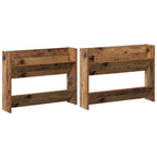 Armario Zapatero 2 pcs Madera envejecida 80 x 18 x 60 cm