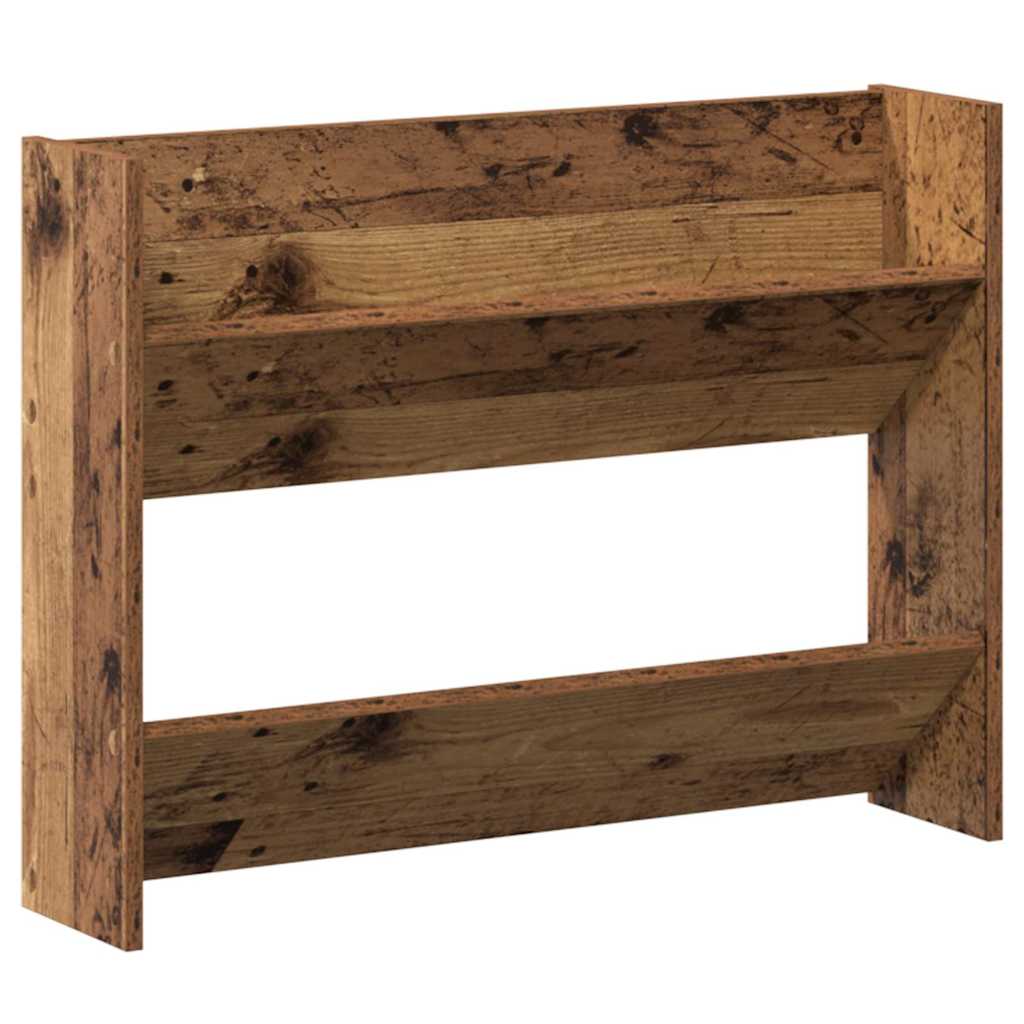 Armario Zapatero 2 pcs Madera envejecida 80 x 18 x 60 cm