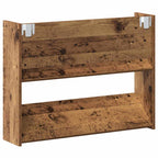 Armario Zapatero 2 pcs Madera envejecida 80 x 18 x 60 cm