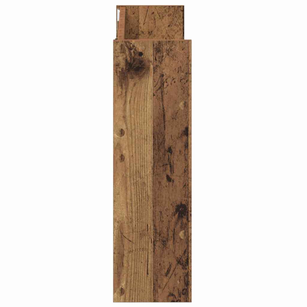 Armario Zapatero 2 pcs Madera envejecida 80 x 18 x 60 cm