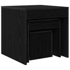 Mesa de Café 3 pcs Roble Negro Madera de ingeniería