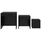 Mesa de Café 3 pcs Roble Negro Madera de ingeniería