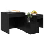 Mesa de Café 3 pcs Roble Negro Madera de ingeniería