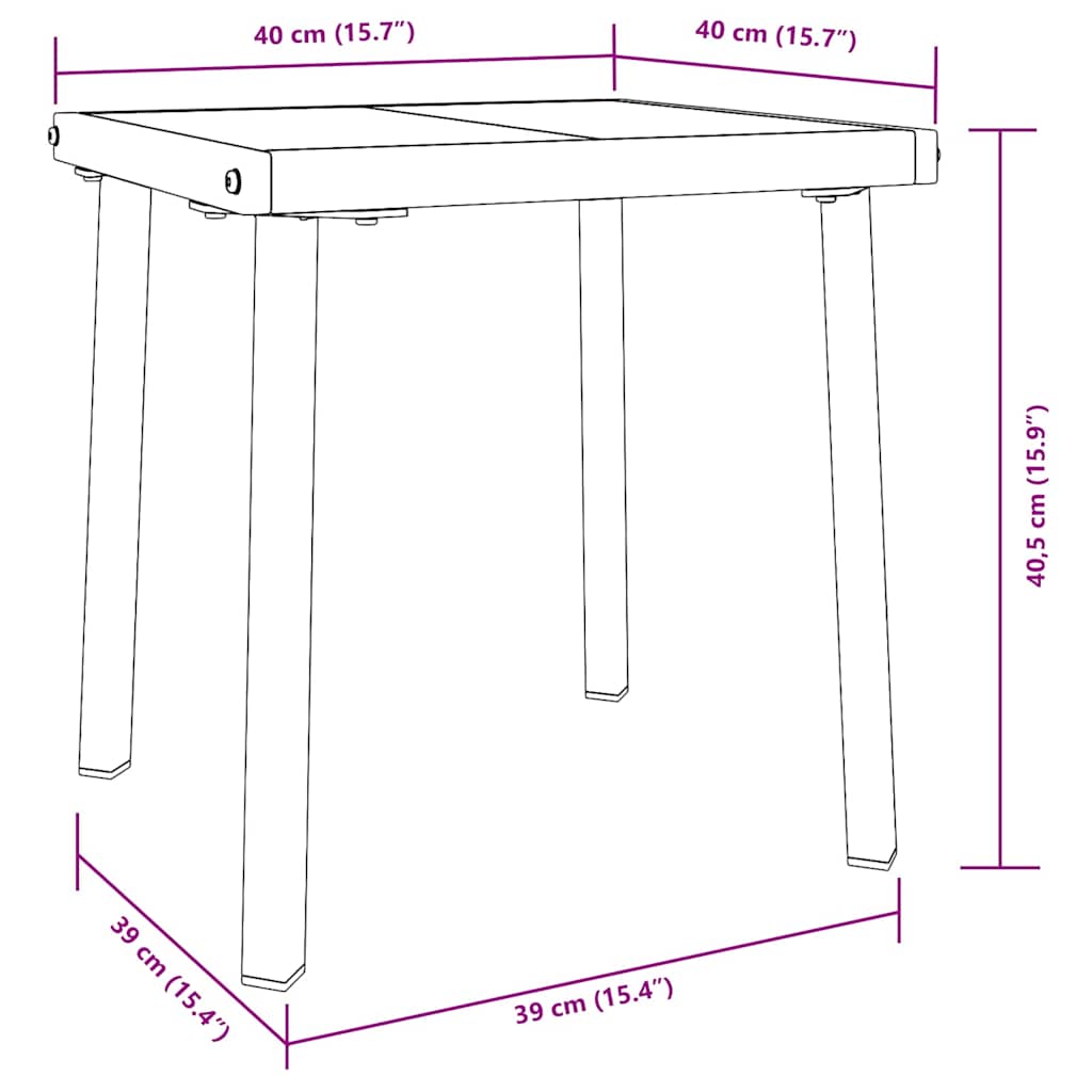 Tumbona 3 pcs Marrón 197 x 70 x 82 cm ratán sintético