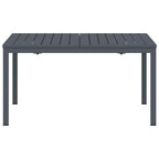 Mesa de cena exterior Plegable Antracita 210 x 90 x 73 cm Acero