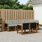 Conjunto de sofás de exterior 6 pcs Blanco y Antracita