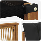 Conjunto de sofás de exterior 8 pcs Natural y negro