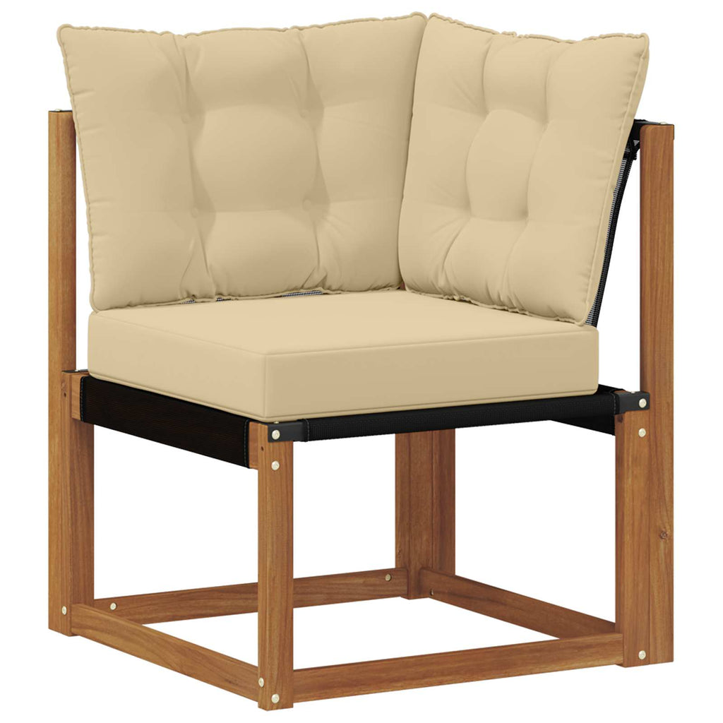 Conjunto de sofás de exterior 8 pcs Natural y Beige