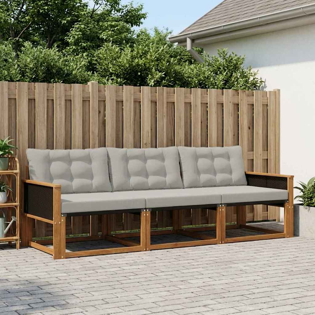Conjunto de sofás de exterior 10 pcs Blanco y Antracita