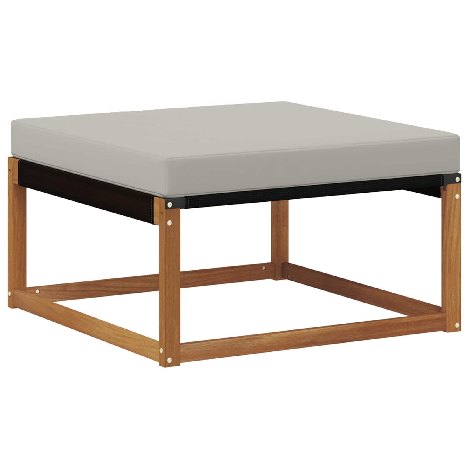 Conjunto de sofás de exterior 6 pcs Natural y Gris Claro