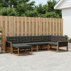 Conjunto de sofás de exterior 8 pcs Blanco y Gris Claro