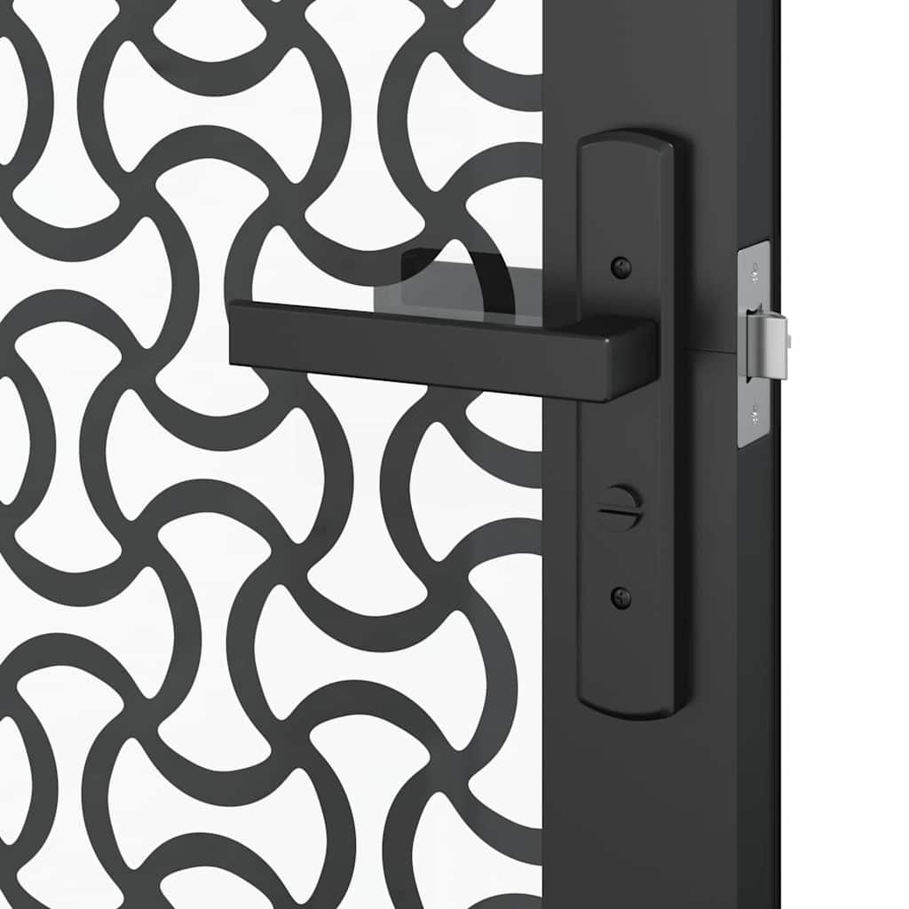 Puerta de Vidrio Calado Negro 102,5 x 3,5 x 201,5 cm Aluminio