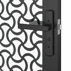 Puerta de Vidrio Calado Negro 102,5 x 3,5 x 201,5 cm Aluminio