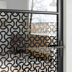 Puerta de Vidrio Calado Negro 102,5 x 3,5 x 201,5 cm Aluminio